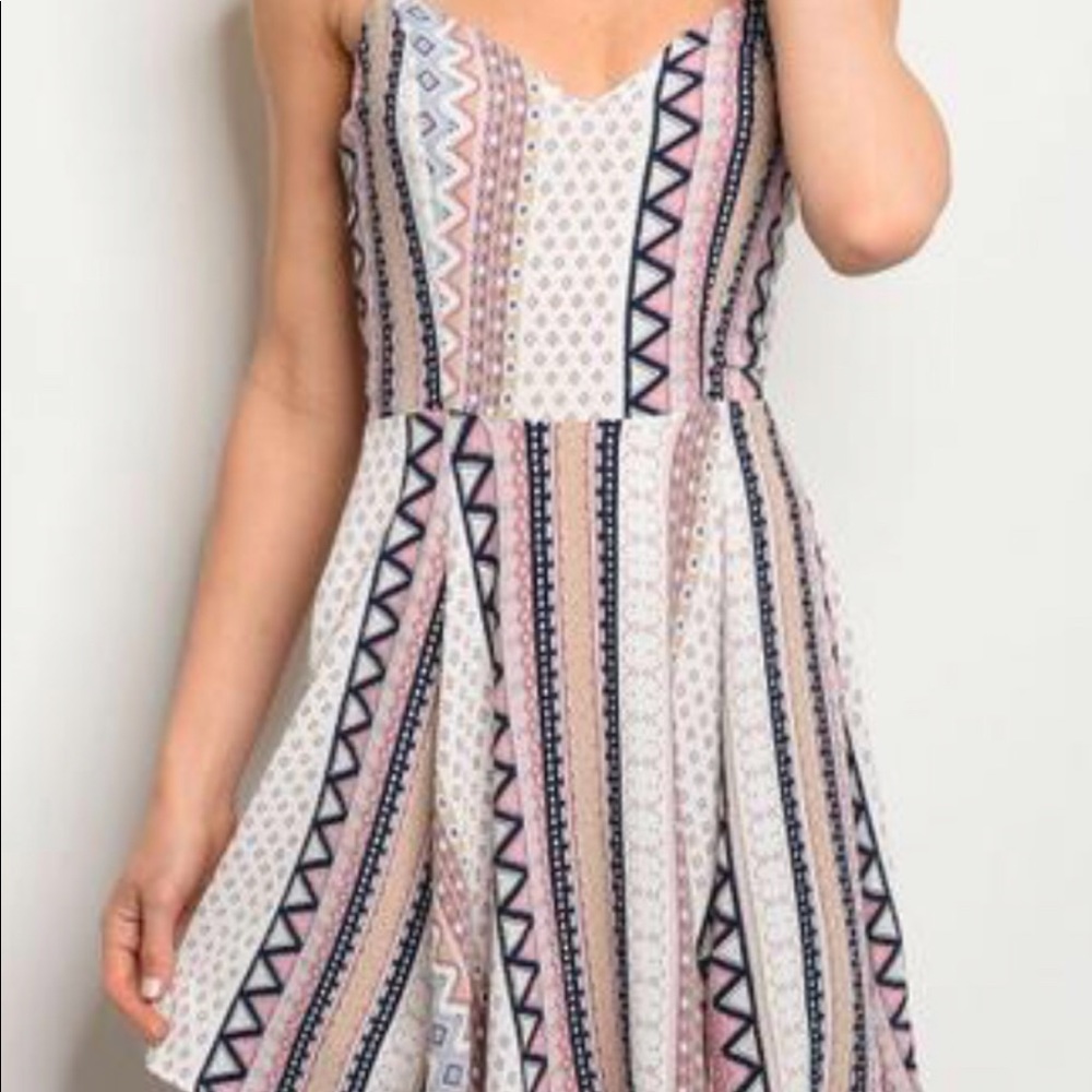 White lotus “first love” print dress